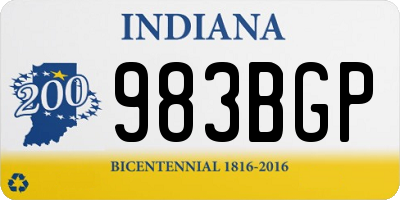 IN license plate 983BGP