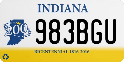 IN license plate 983BGU