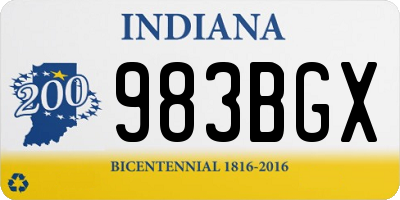 IN license plate 983BGX