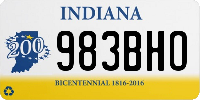 IN license plate 983BHO