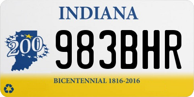 IN license plate 983BHR