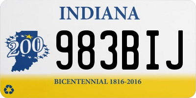 IN license plate 983BIJ