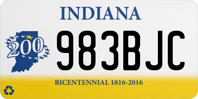 IN license plate 983BJC