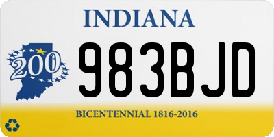 IN license plate 983BJD