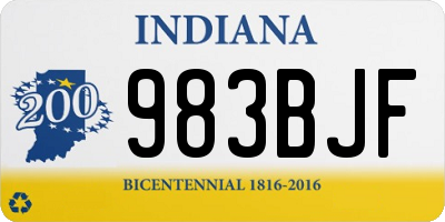 IN license plate 983BJF