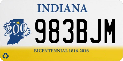 IN license plate 983BJM