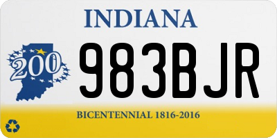 IN license plate 983BJR