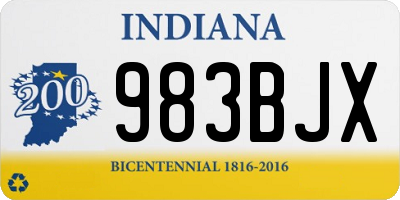 IN license plate 983BJX