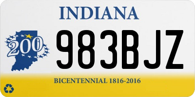 IN license plate 983BJZ