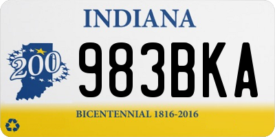 IN license plate 983BKA