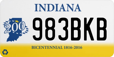 IN license plate 983BKB