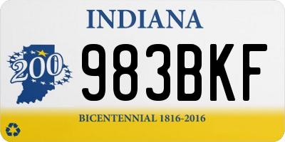 IN license plate 983BKF