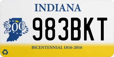 IN license plate 983BKT