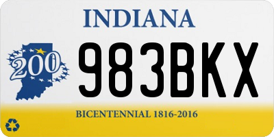 IN license plate 983BKX