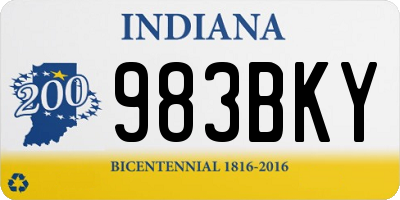 IN license plate 983BKY