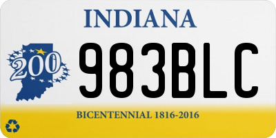 IN license plate 983BLC