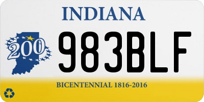 IN license plate 983BLF