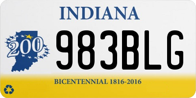 IN license plate 983BLG