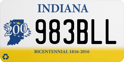 IN license plate 983BLL