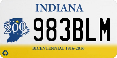 IN license plate 983BLM