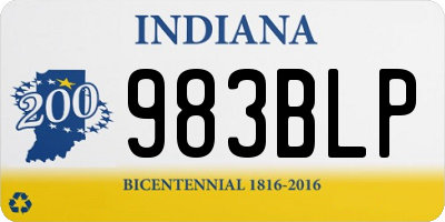 IN license plate 983BLP