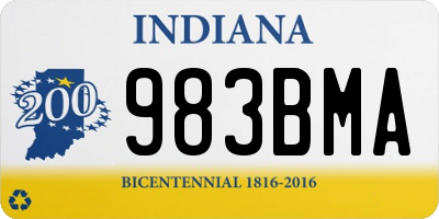 IN license plate 983BMA