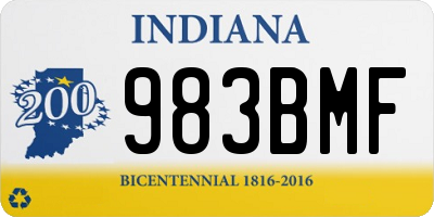 IN license plate 983BMF
