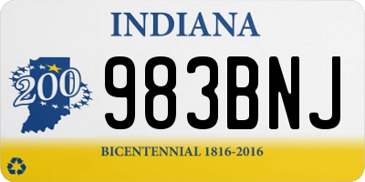 IN license plate 983BNJ