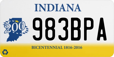 IN license plate 983BPA