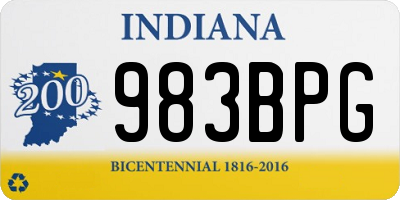 IN license plate 983BPG