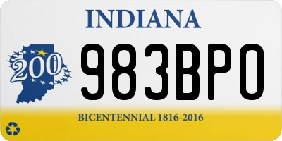 IN license plate 983BPO