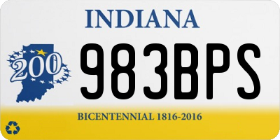 IN license plate 983BPS