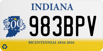 IN license plate 983BPV