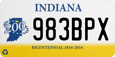 IN license plate 983BPX