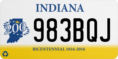 IN license plate 983BQJ