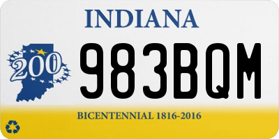 IN license plate 983BQM