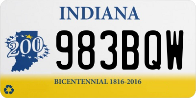 IN license plate 983BQW