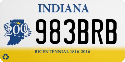 IN license plate 983BRB