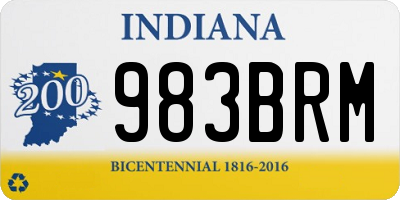 IN license plate 983BRM