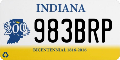 IN license plate 983BRP