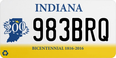 IN license plate 983BRQ