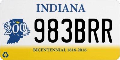 IN license plate 983BRR