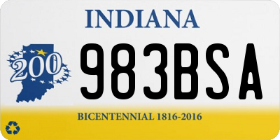 IN license plate 983BSA