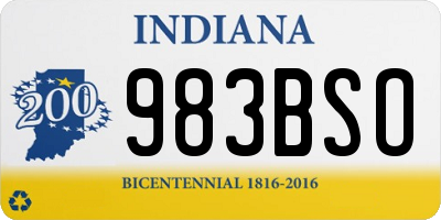 IN license plate 983BSO