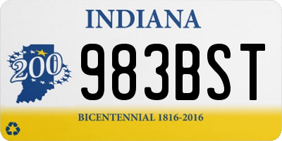 IN license plate 983BST