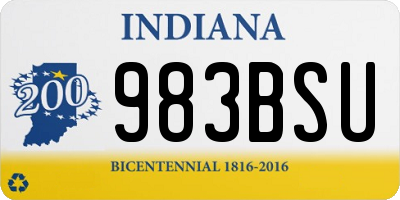 IN license plate 983BSU