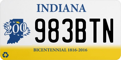 IN license plate 983BTN