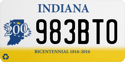 IN license plate 983BTO