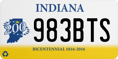 IN license plate 983BTS