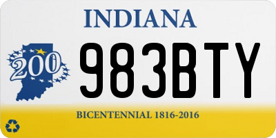 IN license plate 983BTY